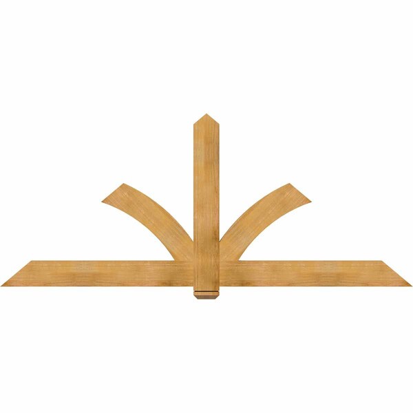 Ekena Millwork Redmond Rough Sawn Timber Gable Bracket, Western Red Cedar, 96"W x 40"H x 2"D x 6"F, 10/12 Pitch GBW096X40X0206RED00RWR - main